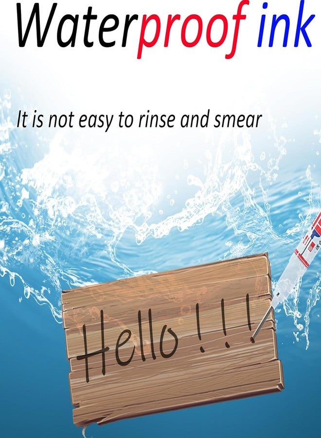 Buildcon 4 Pack Deep Hole Marker Pen, Tracer Marker Pen, Carpenter Pencil, Long Nib Marker for Wood, Metal, Concrete, Professional Construction Tools, Industrial Use, DIY Projects - Image 4